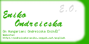 eniko ondreicska business card